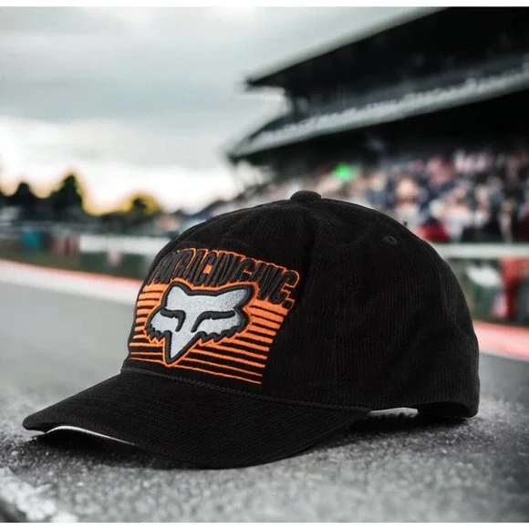 Fox Accessories Fox Racing Mx Black Orange Corduroy Snapback - Main Image